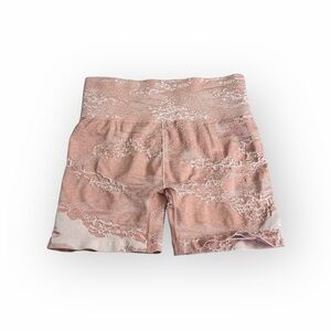 Gymshark High Waist Pink Patterned Shorts